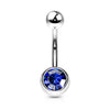 Piercing Ombelico Zircone a sfera