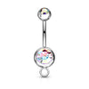 Piercing Ombelico Zirconi a sfera