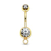 Piercing Ombelico Zirconi a sfera