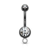 Piercing Ombelico Zirconi a sfera