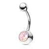 Piercing Ombelico Zircone incastonato nell´argento