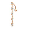 Belly Button Piercing Heart dangle Zirconia Silver