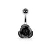 Belly Button Piercing Rose metal Zirconia