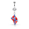 Belly Button Piercing Rainbow Flag dangle Zirconia