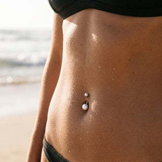 Belly Button Piercing Pearl – am Bauchnabel getragen