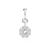 Belly Button Piercing Vintage dangle Zirconia