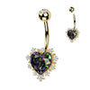 Piercing Nombril cœur zircone