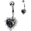 Piercing Nombril cœur zircone