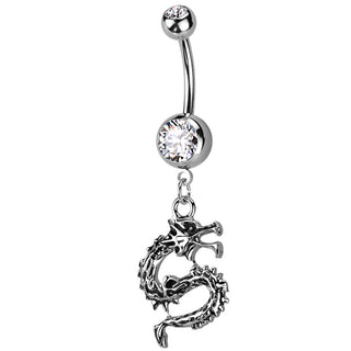 Belly Button Piercing Dragon Zirconia