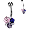 Piercing Nombril pierres multicolores