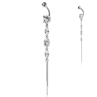 Belly Button Piercing 4 Zirconia dangle