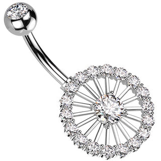 Piercing Ombelico Ruota di zirconi