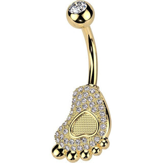 Piercing Ombelico Piede Baby di Zirconi