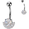 Piercing Nombril laiton titane zircones