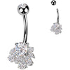Piercing Nombril laiton titane zircones