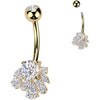Piercing Nombril laiton titane zircones