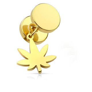 Fake Plug Hanfblatt beweglich Innengewinde