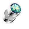 Fake Plug Opal Round Internally Threaded