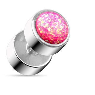 Fake Plug Opal Round Internally Threaded