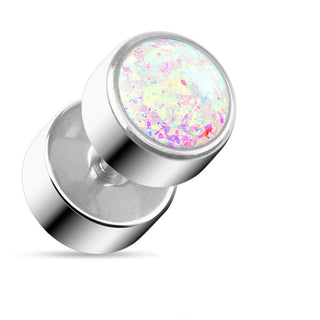 Fake Plug Opal Round Internally Threaded