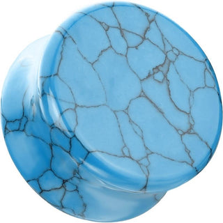 Plug pierre semi-précieuse turquoise double flare