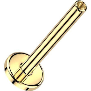 Titanium Labret Gold PVD 4mm Base Internally Threaded