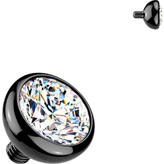Top Top Bezel Setting Zirconia Ball Internally Threaded