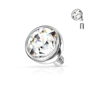 Top top ball with zirconia bezel setting Internally Threaded