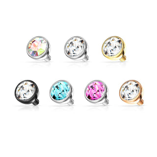 top ball with zirconia bezel setting Internally Threaded