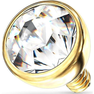 Top top ball with zirconia bezel setting Internally Threaded