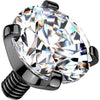 Top Top Prong Setting Cubic Zirconia Internally Threaded
