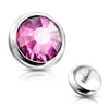 Top Top flat round zirconia bezel setting Internally Threaded