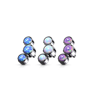top 3 opal bezel setting Internally Threaded