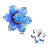 Top top flower opal prong setting Internally Threaded