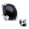 Top top semi-precious stone prong setting Internally Threaded