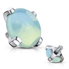 Top top semi-precious stone prong setting Internally Threaded