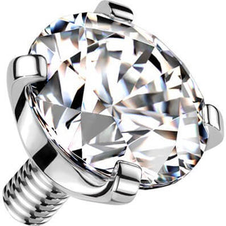 Titanium Top top zirconia prong setting Internally Threaded
