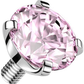 Titanium Top top zirconia prong setting Internally Threaded