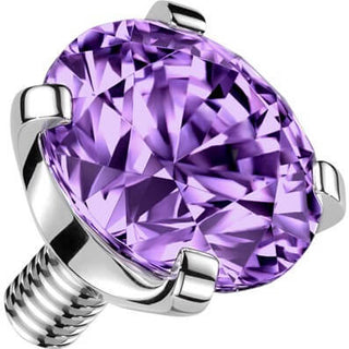 Titanium Top top zirconia prong setting Internally Threaded