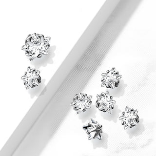 Titanium top star zirconia prong setting Internally Threaded