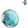 Titanium Top top natural stone bezel setting Internally Threaded