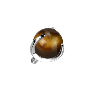 Titanium Top top ball semi-precious stone Internally Threaded