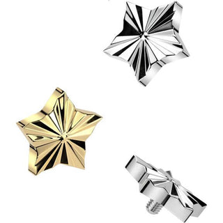 Titanium Top top star diamond cut Internally Threaded