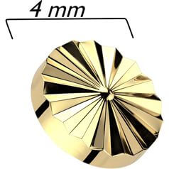 Titanium top round diamond cut Internally Threaded