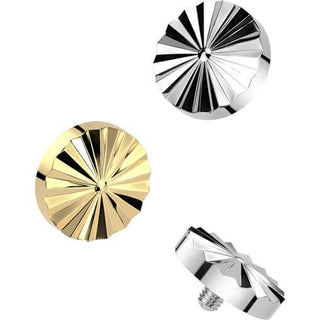 Titanium top round diamond cut Internally Threaded
