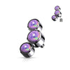 Titanium top 3 opal bezel setting Internally Threaded