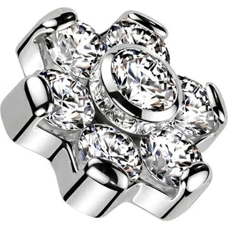 Titanium Top top flower zirconia Internally Threaded