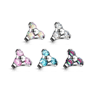 Titanium Top Top Triangle Zirconia Internally Threaded