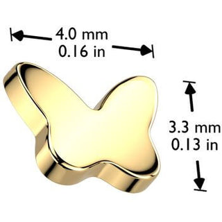 Titanium top butterfly Internally Threaded