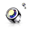 Titanium top zirconia bezel setting Internally Threaded